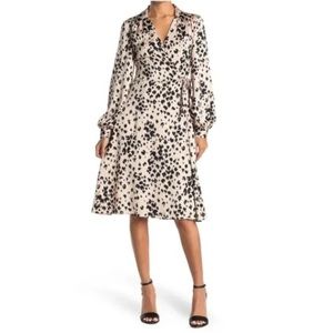 Trina Turk wrap dress with balloon sleeves. Size 10, new with tags.